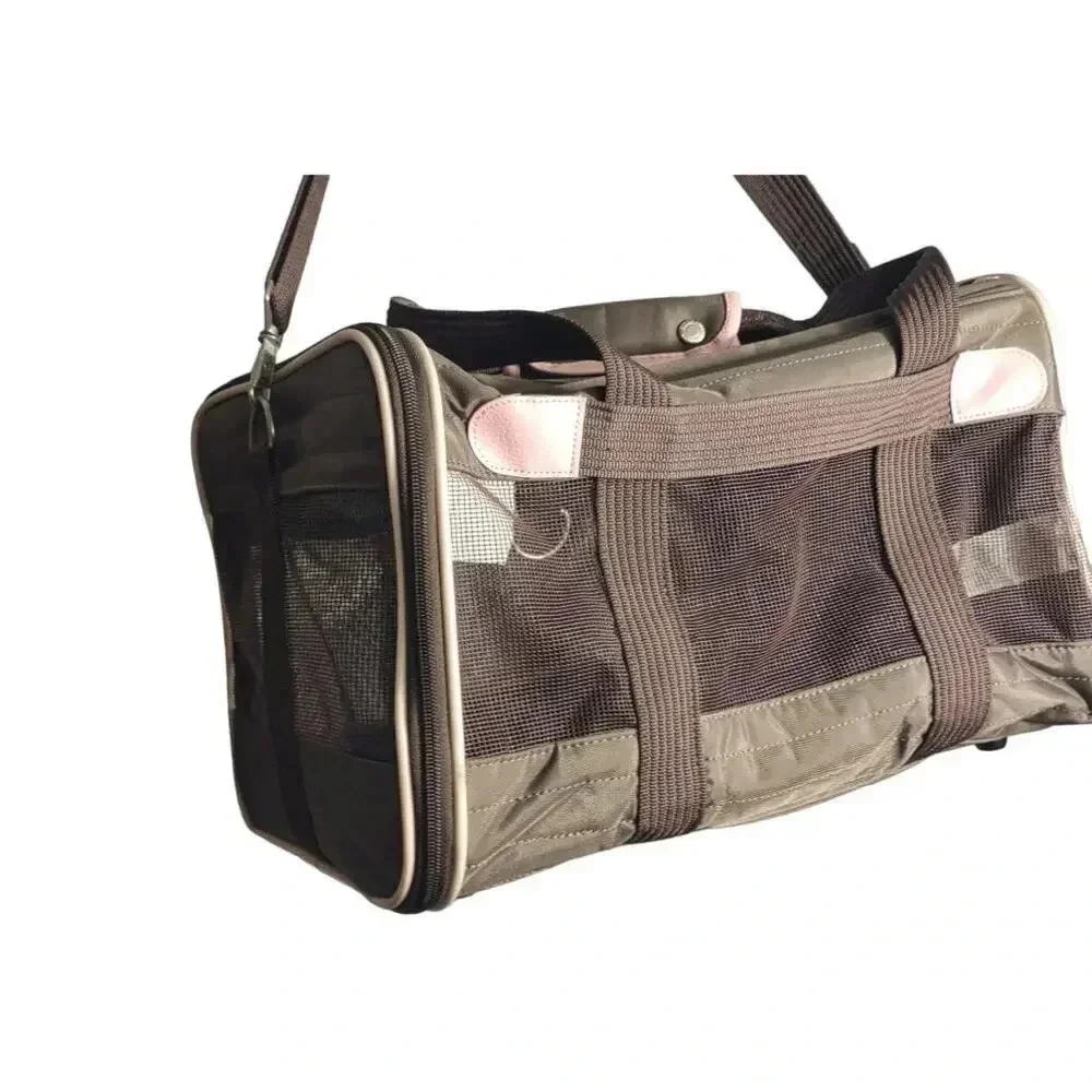 Sherpa Original Travel Deluxe Airline Approved Pet Carrier Pink Brown